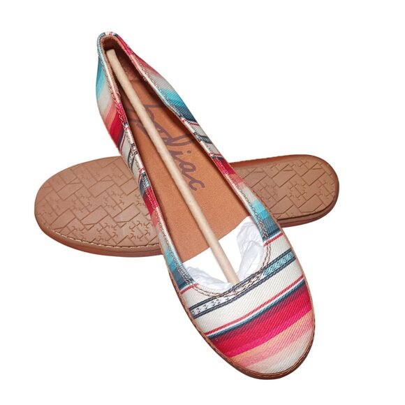 NEW Zodiac Dawn Padded Insole Slip-on Multicolored Striped Ballet Flats Size 6.5 - Picture 3 of 9